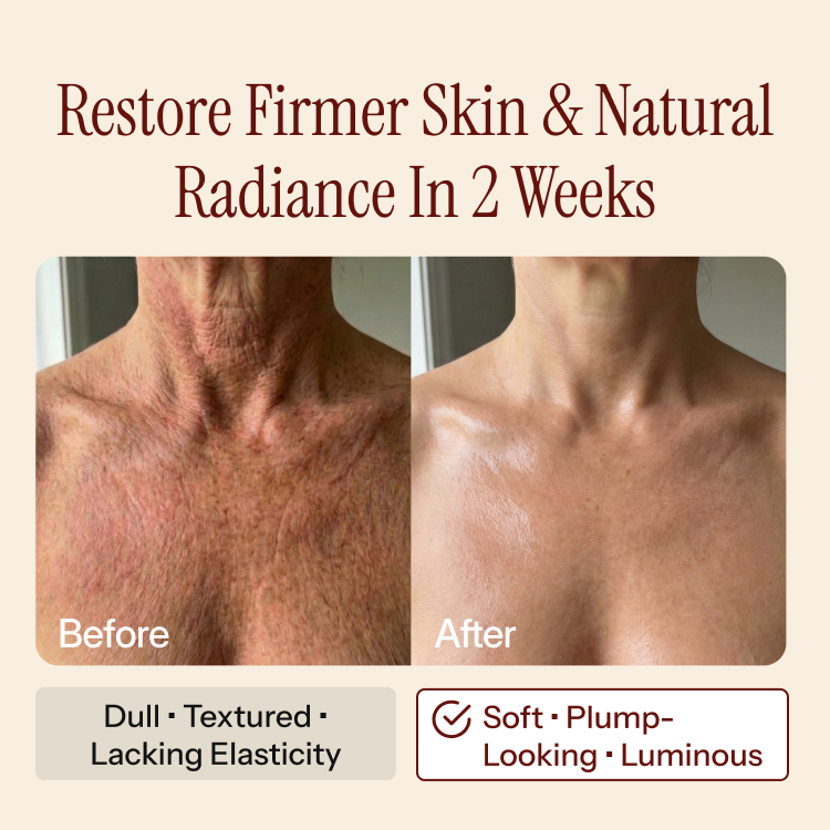Customer before and after using Cavo Glow Body Oil