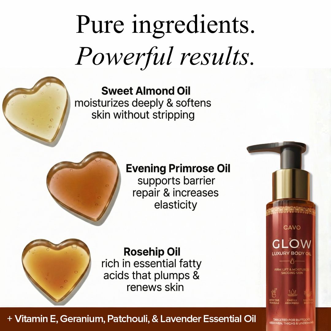 Three women holding Cavo Glow Oil